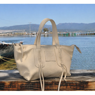 MISA LEATHER BEIGE BAG