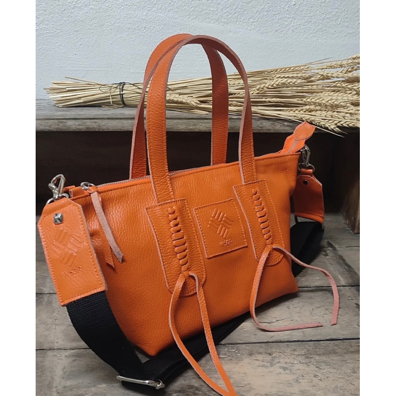 MISA LEATHER ORANGE BAG