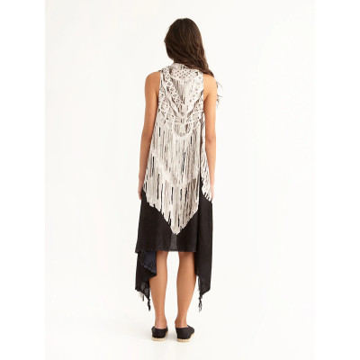 MACRAME BLACK pareo vest MACRAME BLACK pareo vest