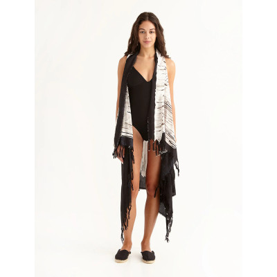 MACRAME BLACK pareo vest MACRAME BLACK pareo vest