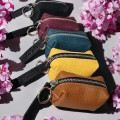Brown keychain leather wallet