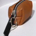 Brown keychain leather wallet