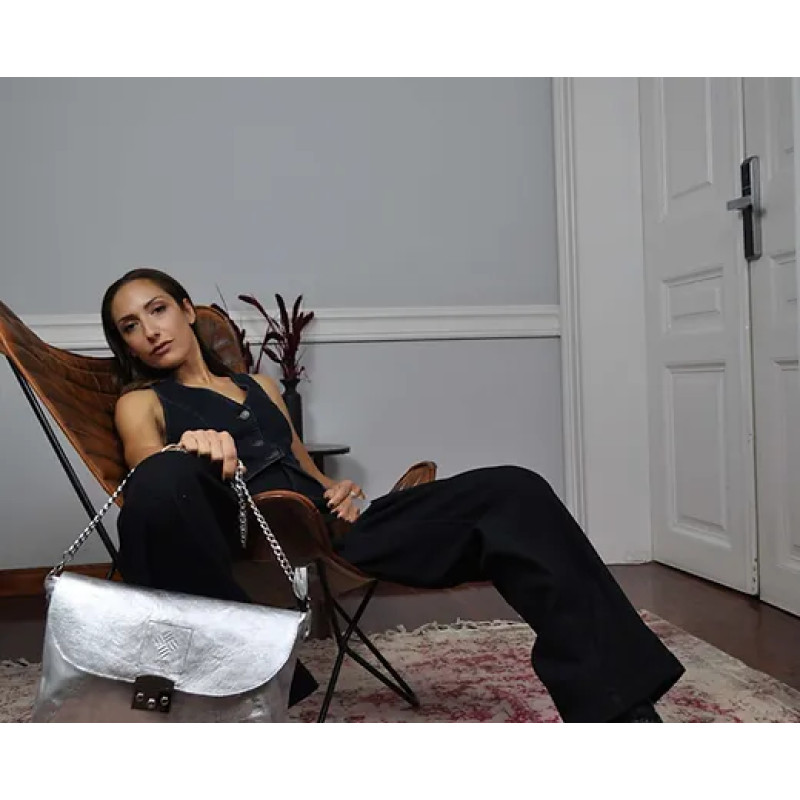 Pandora silver leather