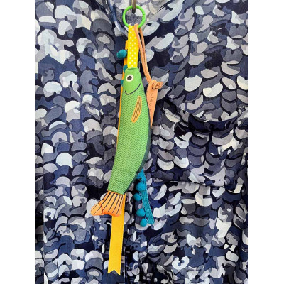 AFROPSARO - fish charm - green AFROPSARO - fish charm - green