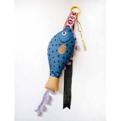 DOT FISH - fish charm - blue DOT FISH - fish charm - blue